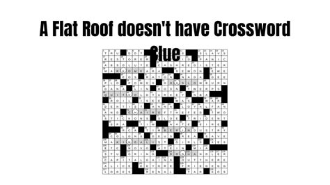 Most roofers use four nails per shingle and five nails for each roofing felt square. . What a flat roof doesnt have crossword